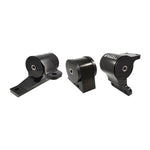Three CNC machined billet aluminum front engine mounts for Mitsubishi Lancer Evolution X and Ralliart.