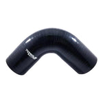 Torque Solution 2.5 inch 90-degree black reinforced silicone elbow coupler