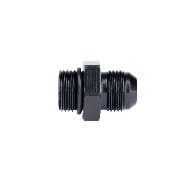 Torque Solution adapter fitting transitioning from -8AN Straight Cut ORB to -6AN Flare.