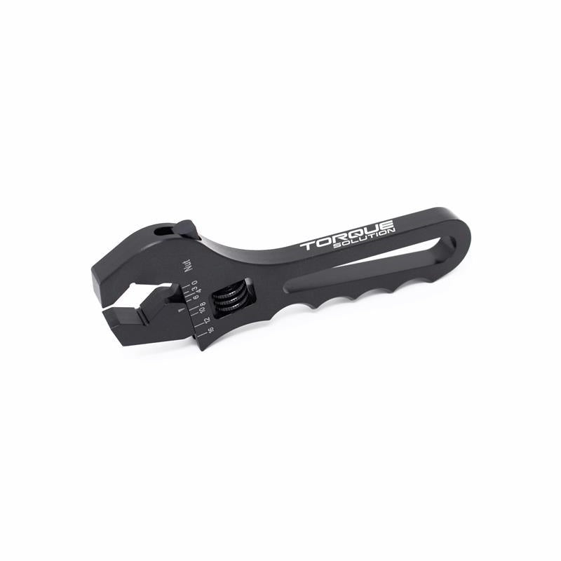 Torque Solution adjustable AN wrench with knurled thumbwheel for -4AN to -16AN aluminum hose fittings