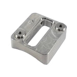 Aluminum Denso MAF sensor flange with a radiused base for 3-inch intake piping.