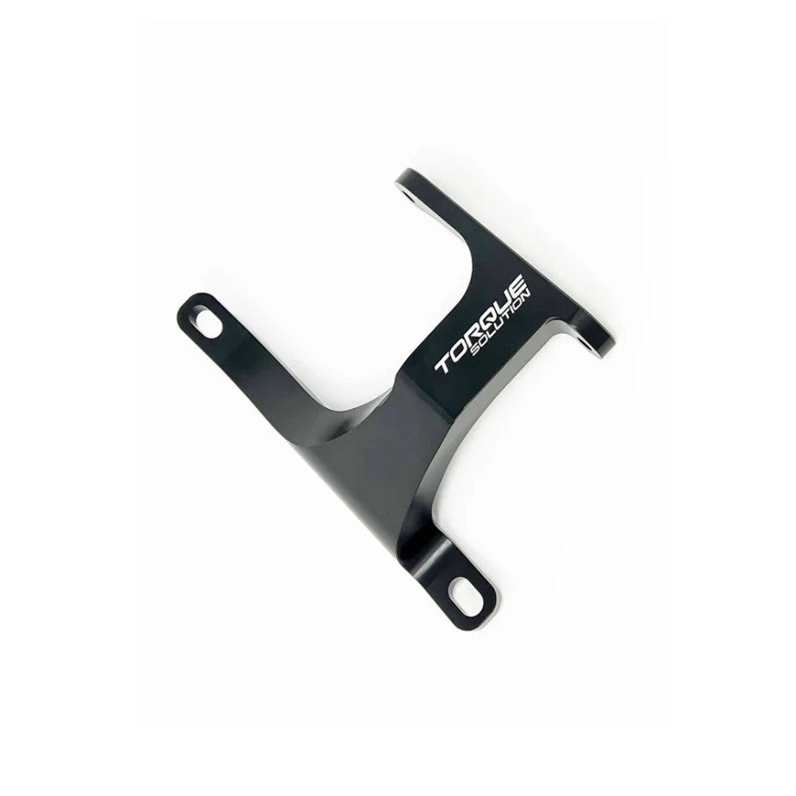 Black anodized Torque Solution billet aluminum differential brace for Infiniti Q50 and Q60.