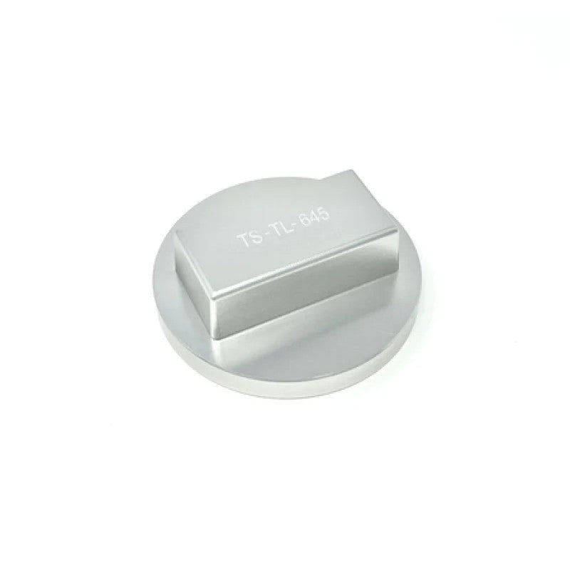 Precision CNC-machined billet aluminum jack pad adapter for BMW, Toyota GR Supra, and Nissan GT-R.
