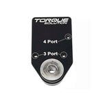 Torque Solution black billet aluminum mounting bracket for 3-port and 4-port MAC solenoid valves