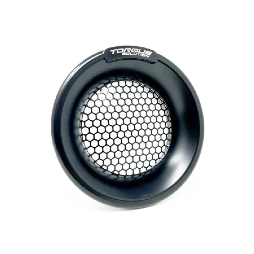 Black anodized billet aluminum mesh shield for 4-inch turbocharger velocity stacks