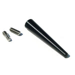 Torque Solution black billet aluminum shorty antenna for Audi and Volkswagen vehicles