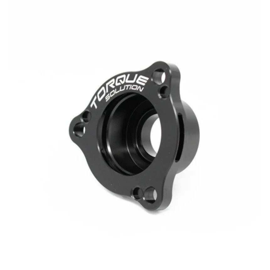CNC machined silver billet aluminum blow off valve adapter for 2015+ Audi and VW 1.8T and 2.0T engines.