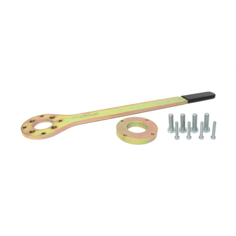 Torque Solution crank pulley holding tool for Subaru EJ and FA series engines.