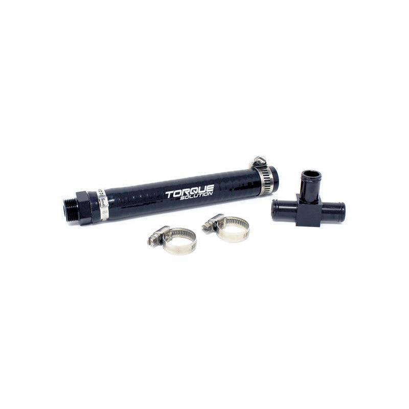 Torque Solution Cylinder 4 Coolant Mod kit for Subaru EJ engines featuring high-temperature hose and adapter fitting.
