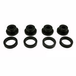 Four silver Torque Solution drive shaft carrier bearing support bushings for 2005-2015 Mitsubishi Lancer Evolution.