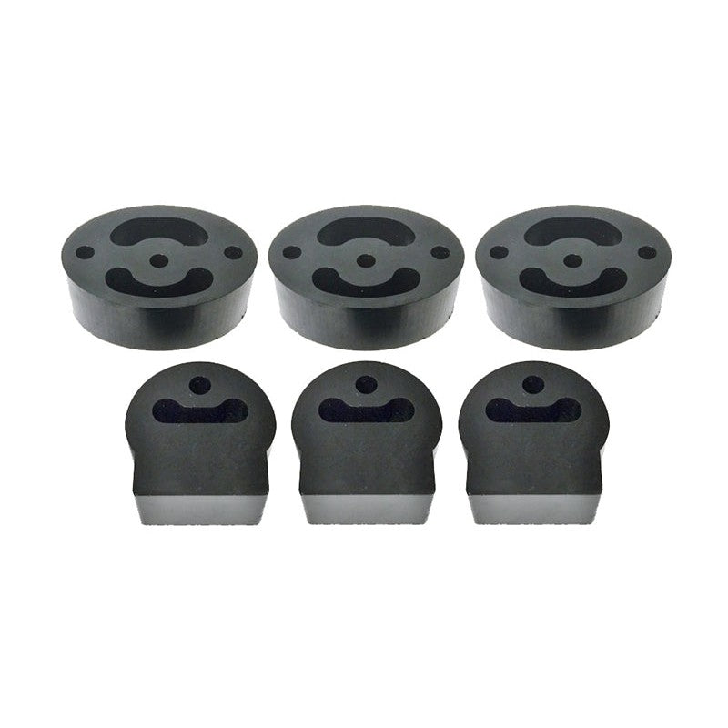 Three-piece Torque Solution high-durometer polyurethane exhaust hanger mount kit for 2017+ Honda Civic Type-R.