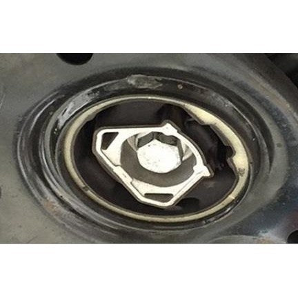 CNC-machined billet aluminum circle version pendulum dog bone mount insert for Audi and VW MQB chassis