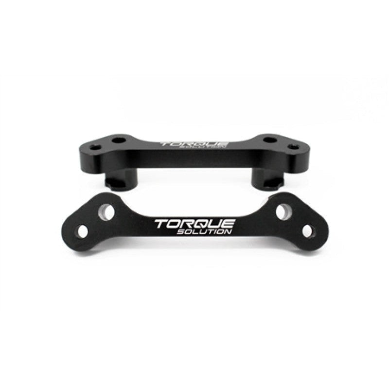 Torque Solution black billet aluminum rear brake caliper adapter bracket for Subaru and FR-S models.