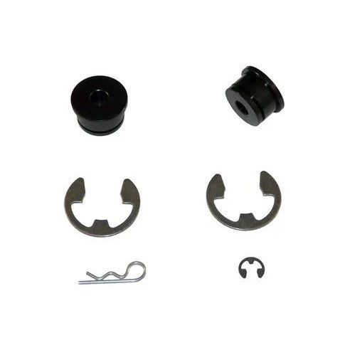 Torque Solution silver shifter cable bushings for 2008-2009 Volkswagen Jetta, Rabbit, and GTI.