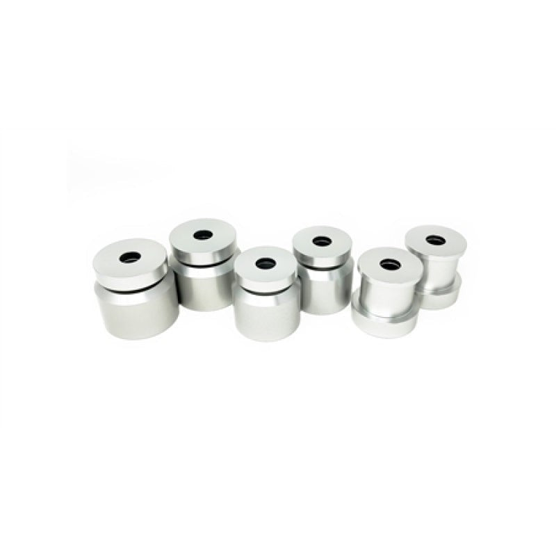 Torque Solution CNC machined 6061-T6 billet aluminum solid front subframe bushings for 1995-1999 Mitsubishi Eclipse and Talon.