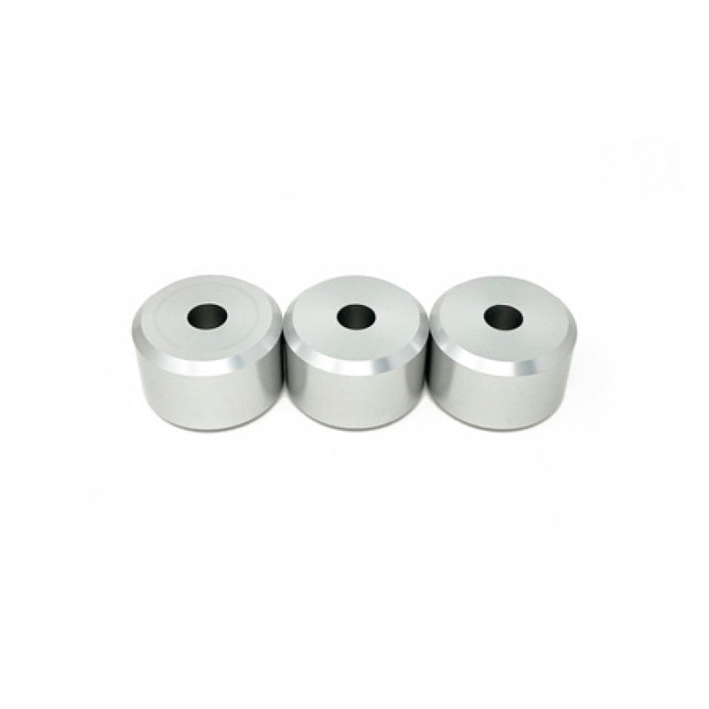 Set of four precision machined silver solid metal rear differential bushings for Mitsubishi Eclipse and Eagle Talon AWD