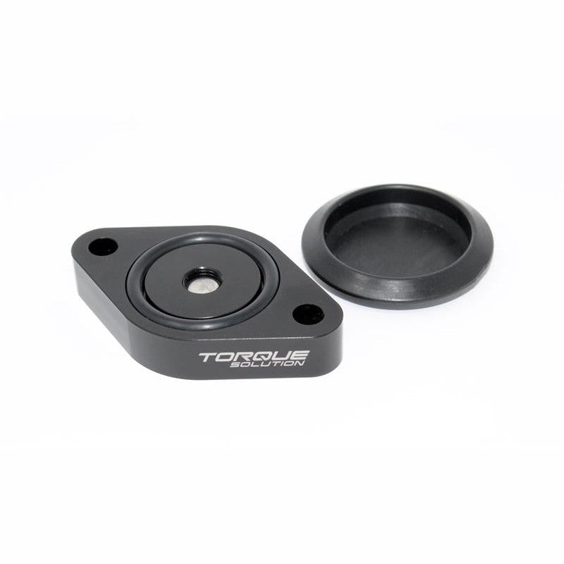 Black anodized Torque Solution billet aluminum sound symposer delete plate for 2013-2018 Ford Focus ST.