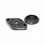 Black anodized Torque Solution billet aluminum sound symposer delete plate for 2013-2018 Ford Focus ST.