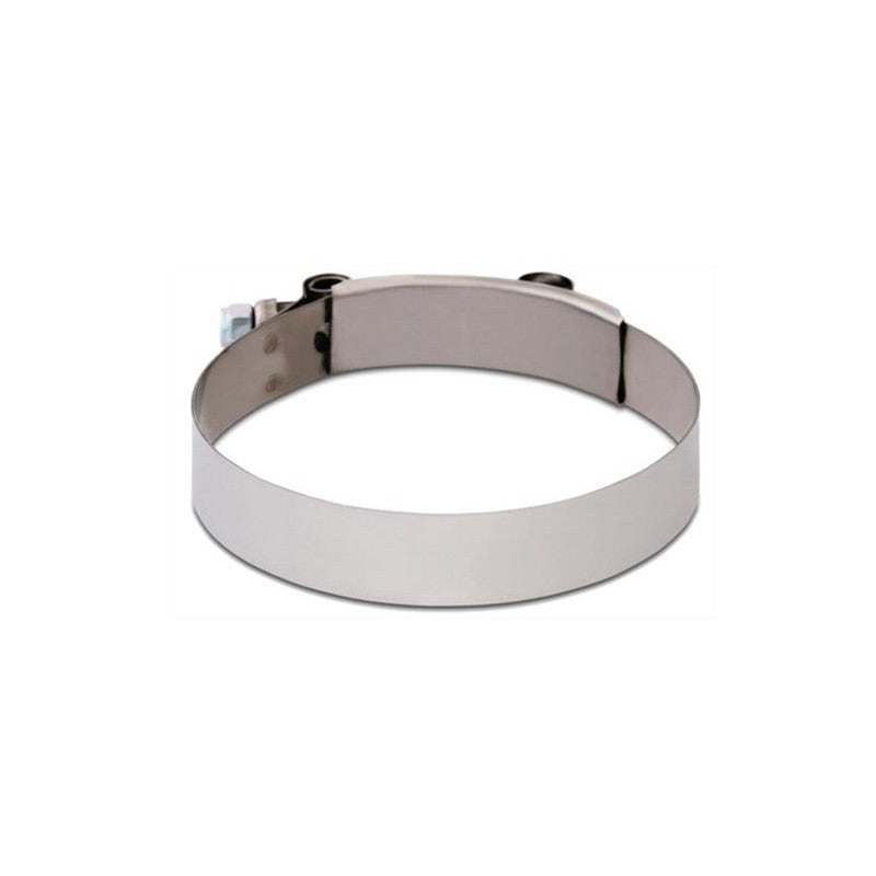 Torque Solution 3-inch universal T-bolt hose clamp with heavy-duty fastening hardware for automotive piping.
