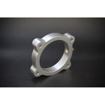 Silver Torque Solution throttle body spacer for 2013-2016 Hyundai Genesis Coupe V6-3.8L