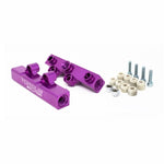 Purple anodized CNC machined billet aluminum top feed fuel rails for Subaru WRX and STI
