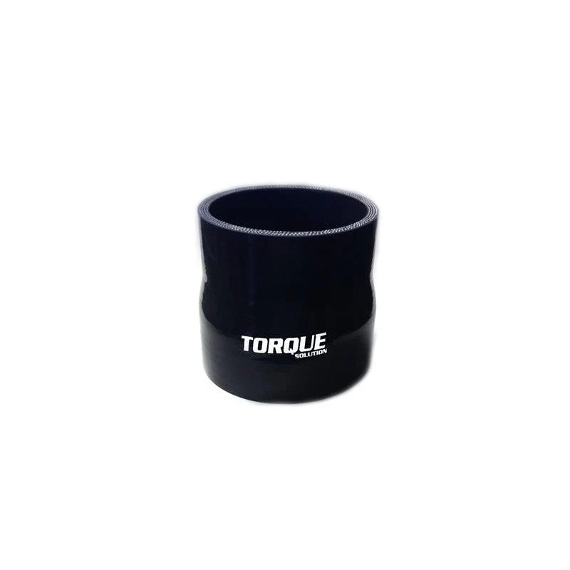 Black Torque Solution transition silicone coupler showing the 2.75 inch to 3 inch diameter reduction.