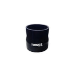 Black Torque Solution transition silicone coupler showing the 2.75 inch to 3 inch diameter reduction.