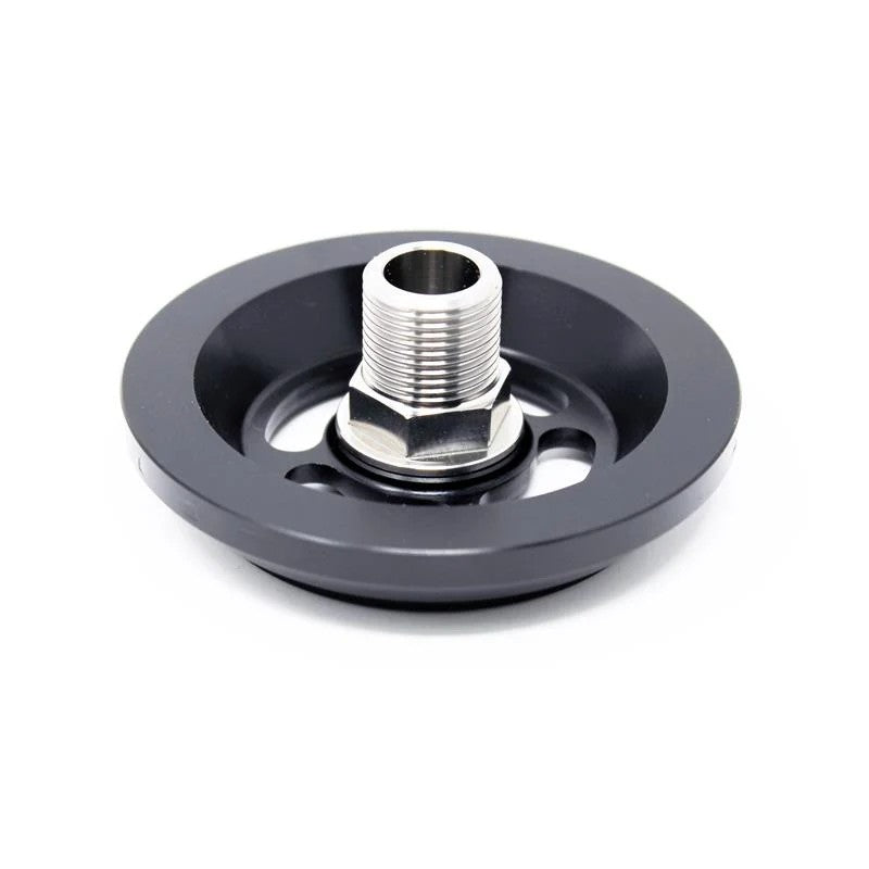 Torque Solution WIX oil filter adapter for Nissan GT-R R35 VR38 engine.