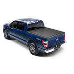 Truxedo Lo Pro roll-up truck bed cover in black leather-grain vinyl on a Ford Super Duty with 6ft 6in bed.