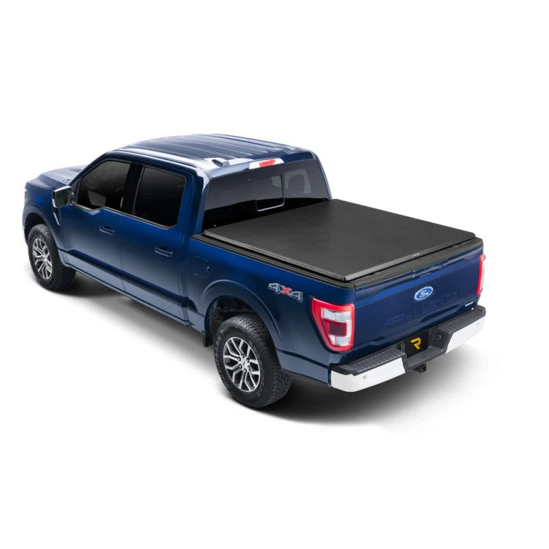 Truxedo TruXport soft roll-up tonneau cover installed on a Ford Super Duty with an 8-foot long bed.