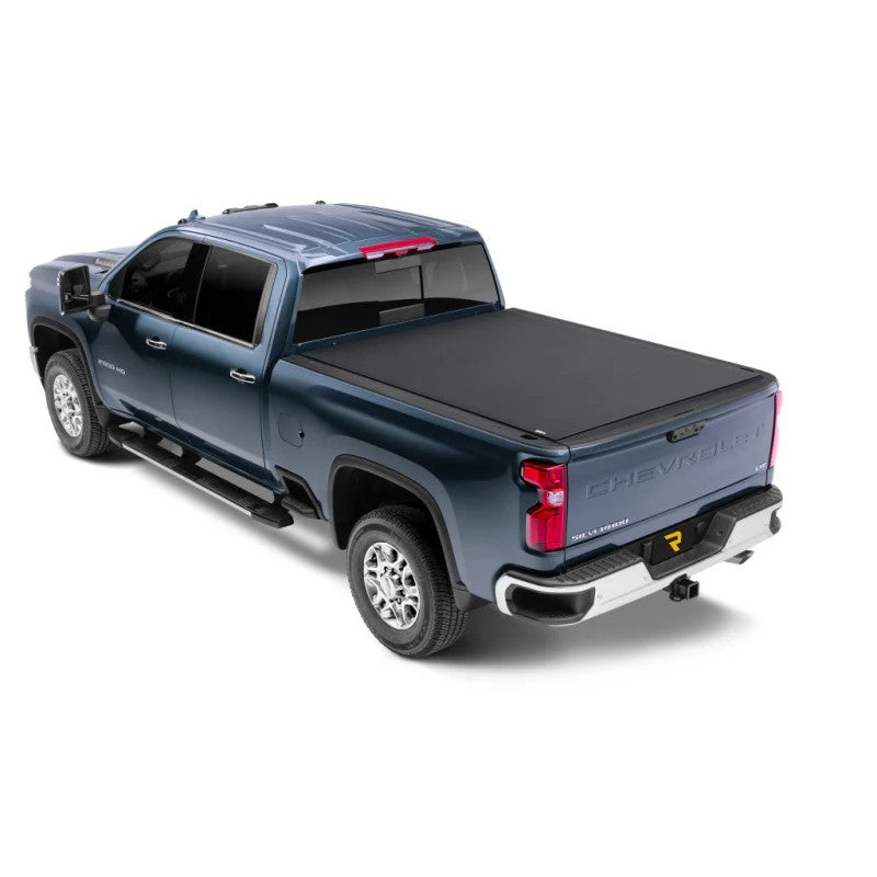 TruXedo Pro X15 matte black soft roll-up tonneau cover on a 2020-2026 Chevrolet Silverado 2500 HD truck bed.