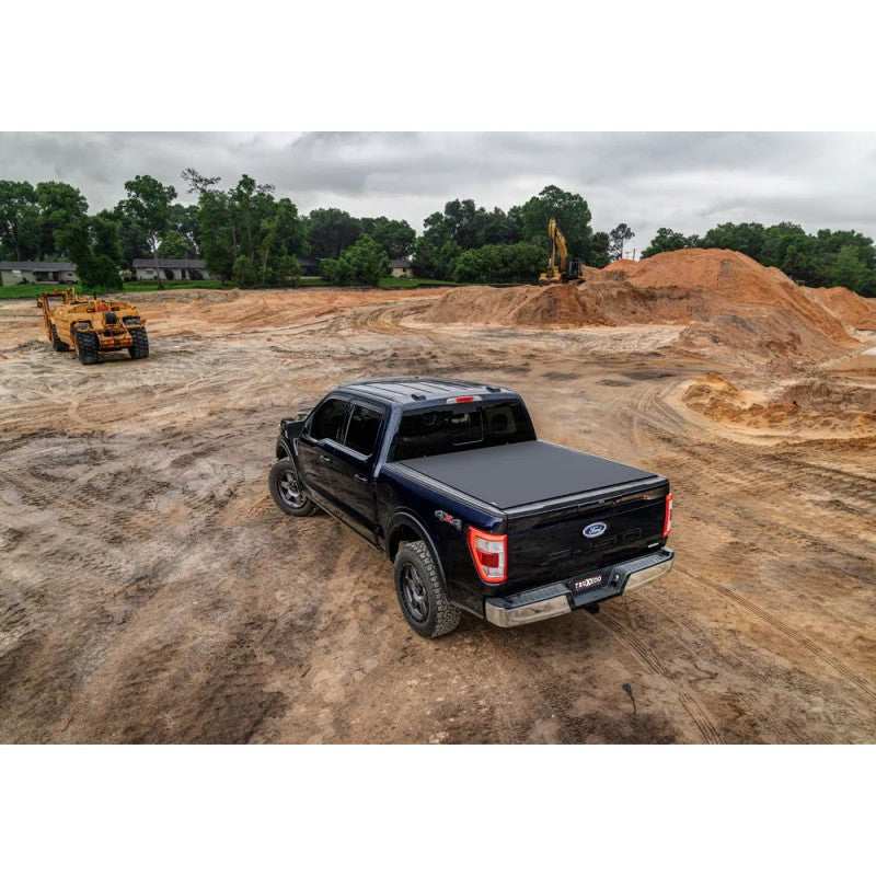 TruXedo Pro X15 matte black soft roll-up tonneau cover installed on a 2022-2026 Ford Maverick truck bed.