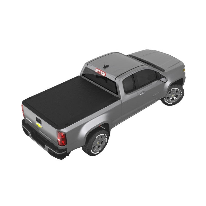 Truxedo TruXport soft roll-up tonneau cover on a 5ft truck bed, showing the leather-grain vinyl and 1.5-inch low-profile rail.