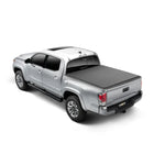 TruXedo Pro X15 matte black low-profile soft roll-up tonneau cover on a 2024-2026 Toyota Tacoma with a 5ft bed.