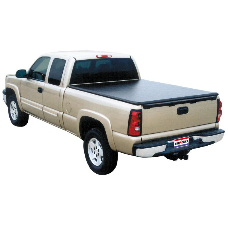 TruXedo TruXport soft roll-up tonneau cover on a 1973-1987 Chevrolet C/K truck with 6.5-foot short bed.