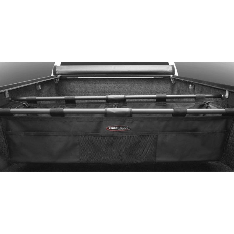 Truxedo Truck Luggage Cargo Sling bed organizer for full-size pickup trucks showing frame and rail system.