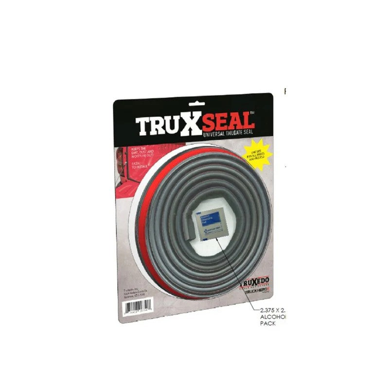 TruXedo TruXseal universal black rubber tailgate seal with 3M adhesive foam tape backing for truck beds.