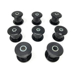 Tuff Country polyurethane front upper and lower control arm bushings with metal sleeves for 2010-2013 Ram 2500 and 3500.