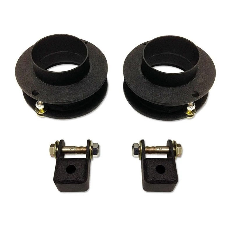 Tuff Country 2-inch front leveling kit with coil spacers and shock extension brackets for 2013-2024 Ram 2500 and 3500