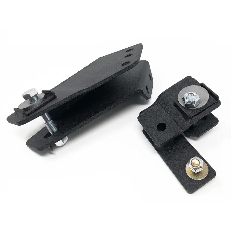 Tuff Country axle pivot drop brackets and camber adjustment bolts for 1980-1996 Ford F-150 and Bronco.