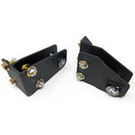 Tuff Country black steel axle pivot drop brackets and adjustable camber bolts for 1980-1996 Ford F-250 4WD.