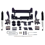 Tuff Country 5-inch lift kit for 2000-2003 Toyota Tundra featuring replacement steering knuckles and hardware.