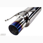 Turbo XS rear exhaust muffler assembly with a polished titanium tip for 2002-2007 Subaru Impreza WRX and STI.