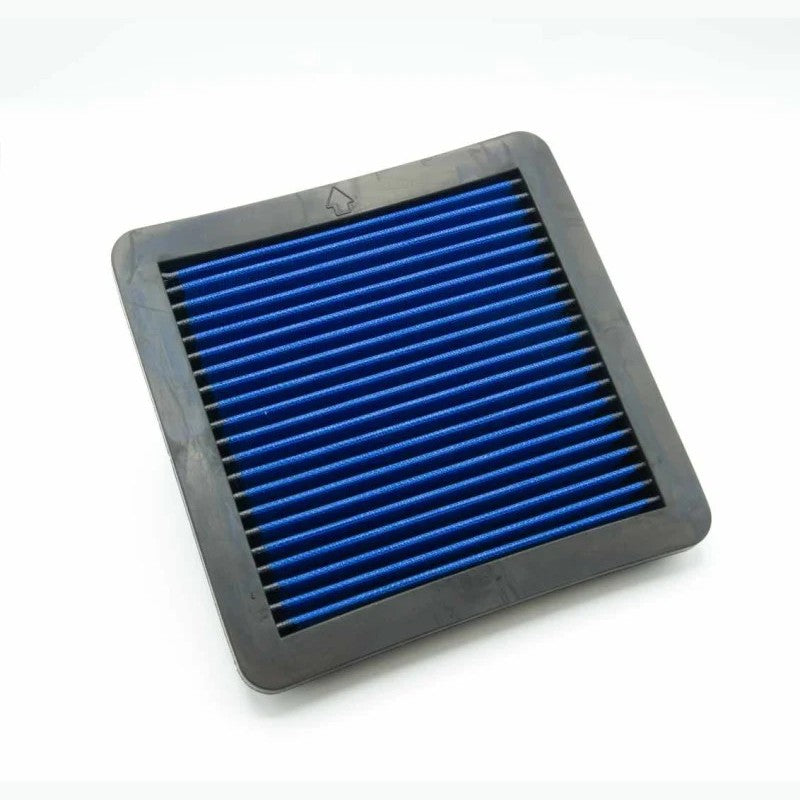 Turbo XS AF-01 dry element drop-in air filter with black EPDM rubber base and coated steel mesh reinforcement.