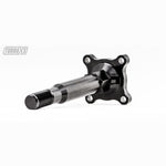 Turbo XS TowTag black license plate relocation bracket and threaded mounting post for Subaru BRZ and Scion FR-S.