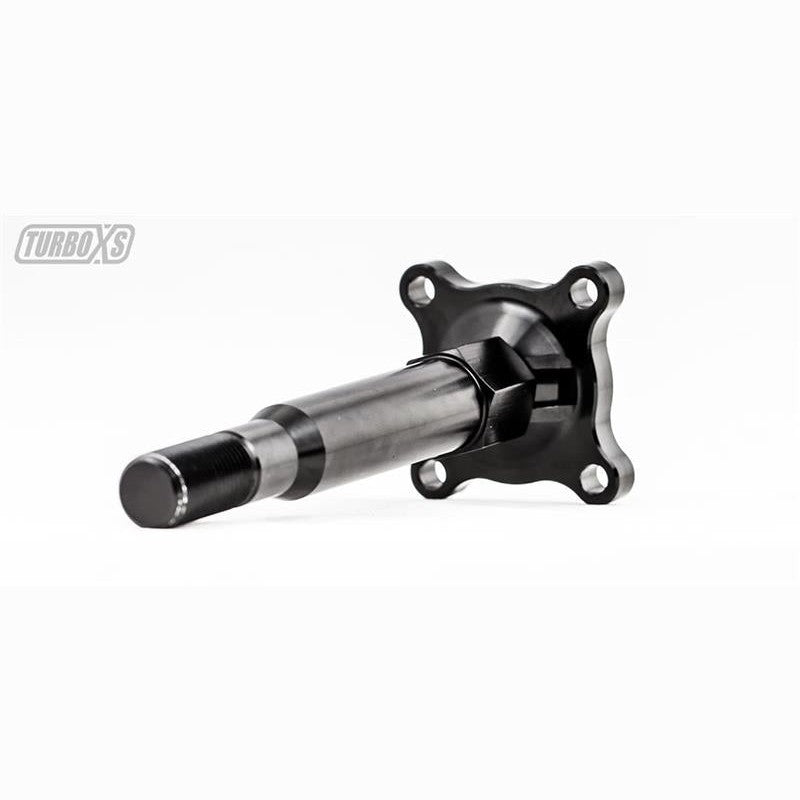 Turbo XS TowTag black license plate relocation bracket and threaded mounting post for Subaru BRZ and Scion FR-S.