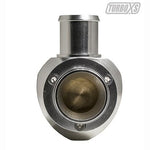Black anodized Turbo XS Type XS recirculating bypass valve for 2015-2019 Subaru WRX