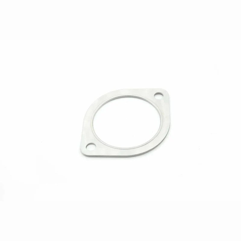 Turbo XS 7-layer 304 stainless steel 2-hole exhaust gasket with 76mm ID and 105mm bolt hole distance.