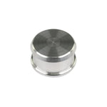 Machined aluminum 34mm hose blanking plug for sealing blow-off valve recirculating lines