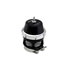 Black MILSPEC hard-anodized Turbosmart Power Port blow-off valve with billet aluminum body and quick-release V-band collar.